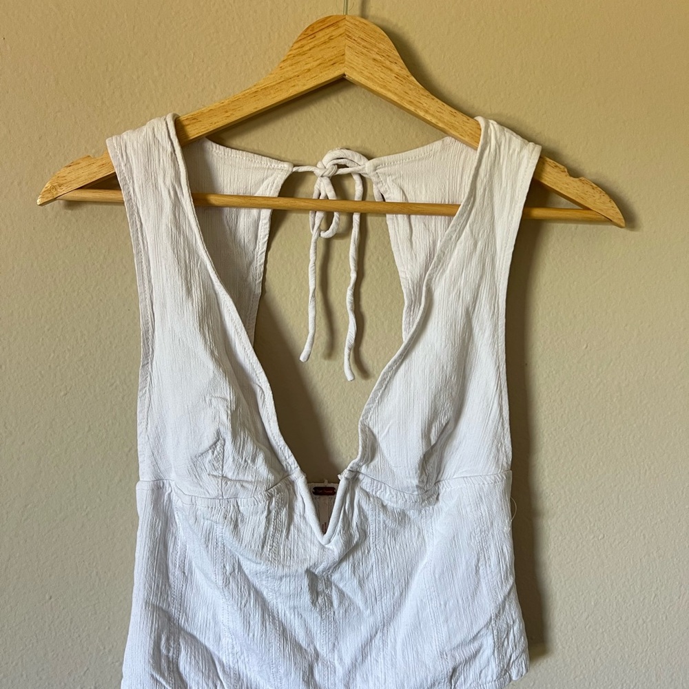 White Sleeveless Top